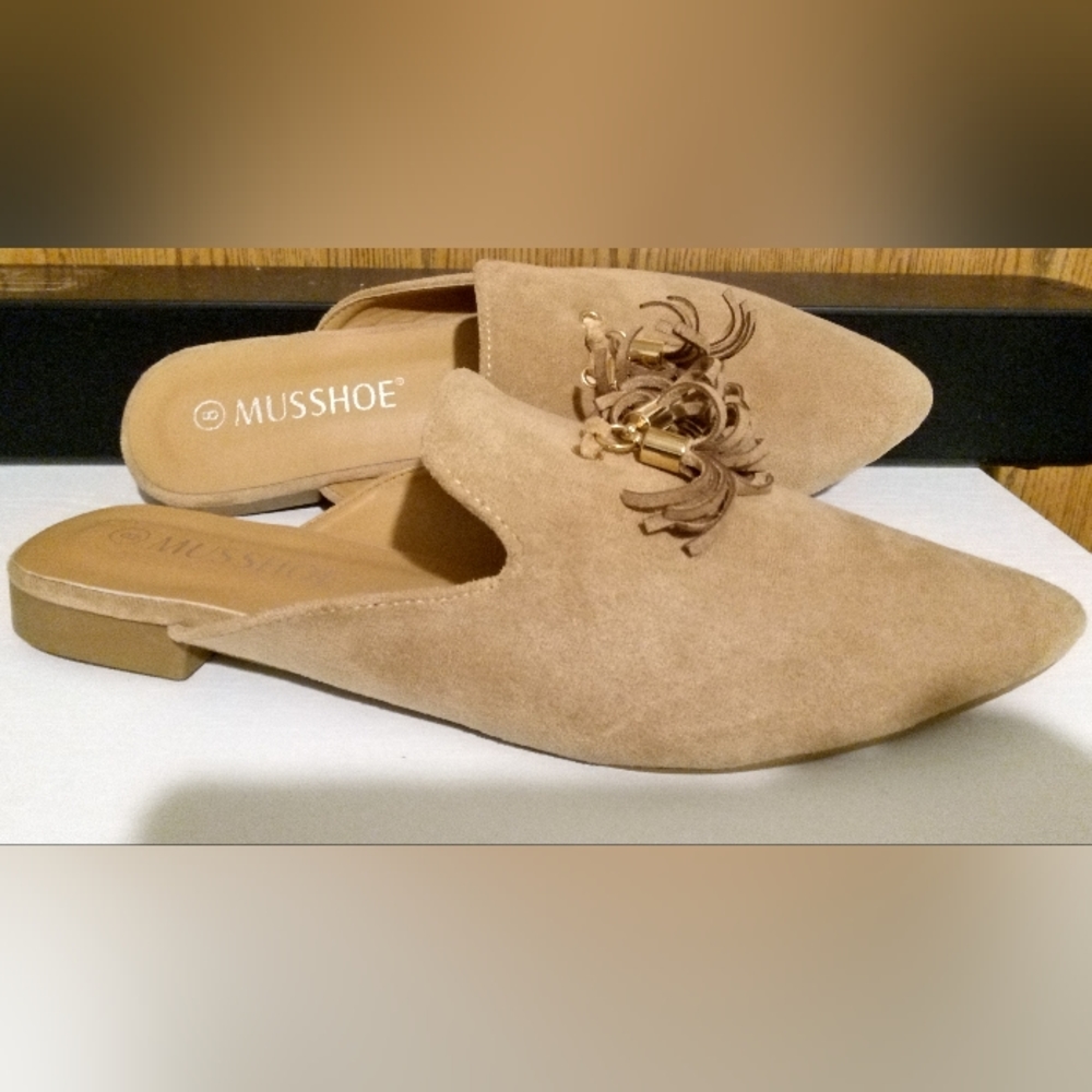 Women's Fringe Suede Mules
